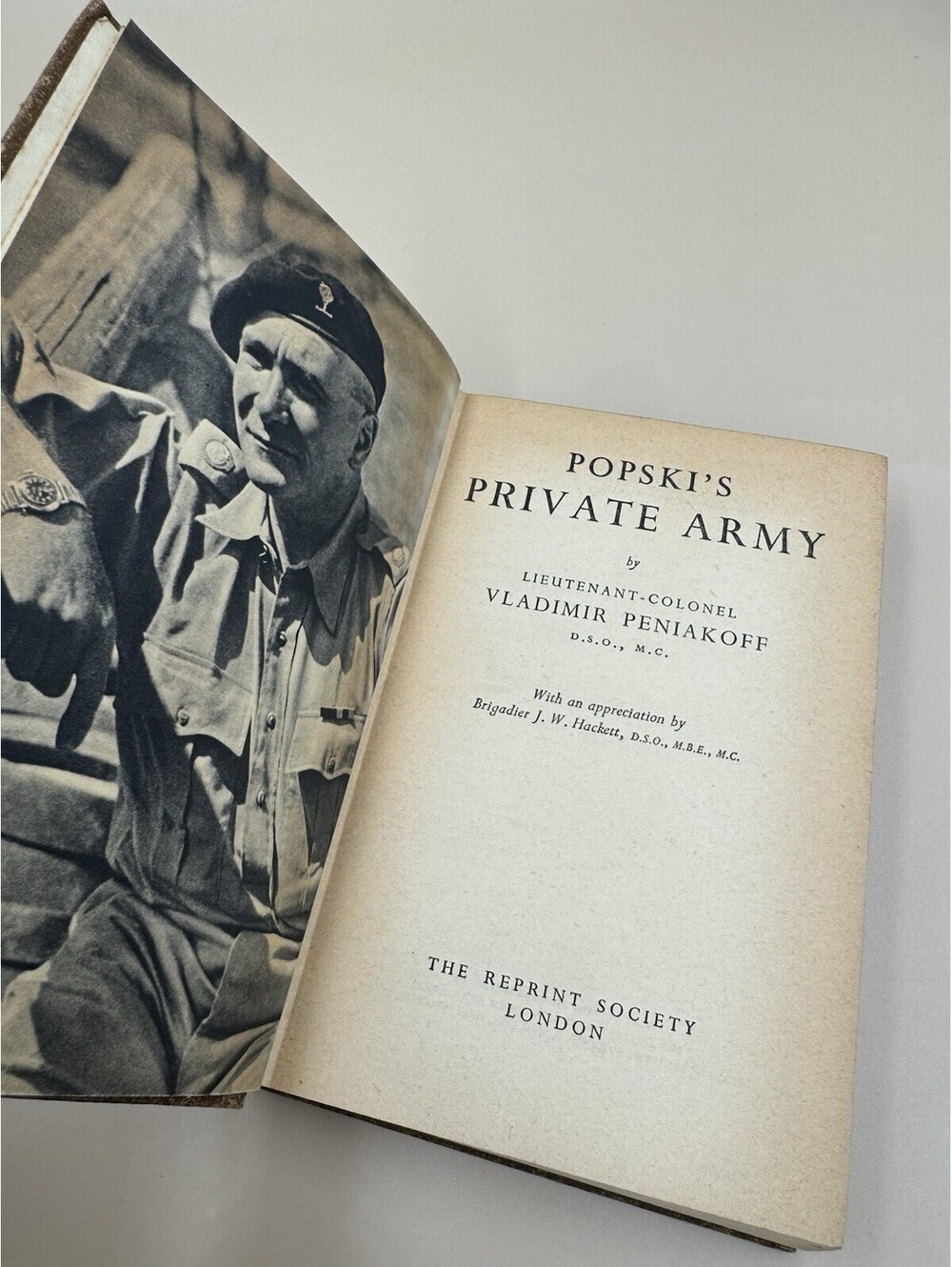 Popski's Private Army by Vladimir Peniakoff The Reprint Society 1953 Hardcover B